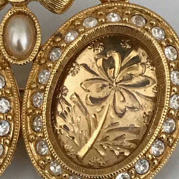 Rare VINTAGE © JOAN RIVERS GOLDEN BROOCH PIN 1980s - Picture 4 of 5